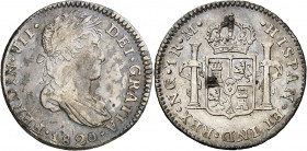 1820. Fernando VII. Guatemala. M. 1 real. (AC. 560). Manchitas. 3,43 g. MBC/MBC+.