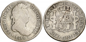 1819/8. Fernando VII. Potosí. PJ. 1 real. (AC. 636). 3,23 g. BC-/BC.