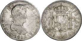 1812. Fernando VII. Guatemala. M. 2 reales. (AC. 795). Escasa. 6,57 g. BC/BC+.