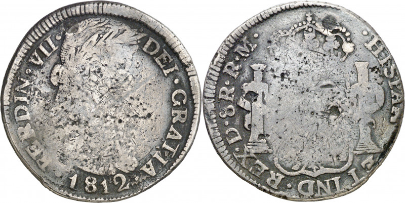 1812. Fernando VII. Durango. RM. 8 reales. (AC. 1182). Acuñación muy descuidada....