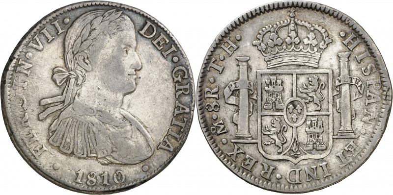 1810. Fernando VII. México. TH. 8 reales. (AC. 1312). Busto imaginario. Ex Áureo...