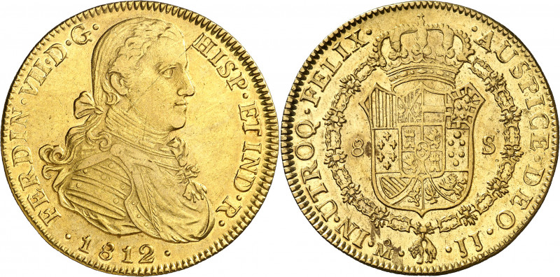 1812. Fernando VII. México. JJ. 8 escudos. (AC. 1787) (Cal.Onza 1260). Busto ima...