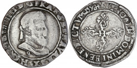 Henri IV - 1/2 franc 1598 9 (Rennes) 

Argent - 6,63 grs - 27 mm
Dy.1212A
TB
RRR

Très rare ! Nettoyé.