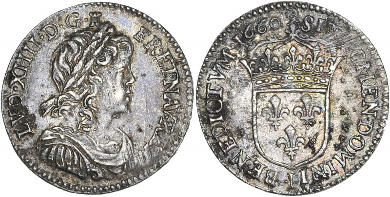 Louis XIV - 1/12 écu mèche longue 1660 I (Limoges) 

Argent - 2,26 grs - 20 mm
G...