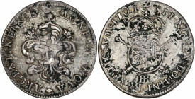 Louis XIV - 34 sols 6 deniers de Strasbourg aux Insignes 1701 BB (Strasbourg) 
Flan réformé.

Argent - 14,36 grs - 38 mm
G.193
TB+

Type assez rare !...