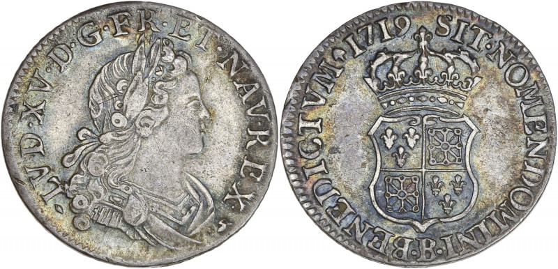 Louis XV - 1/4 écu France-Navarre 1719 B (Rouen) 

Argent - 6,03 grs - 26 mm
G.3...