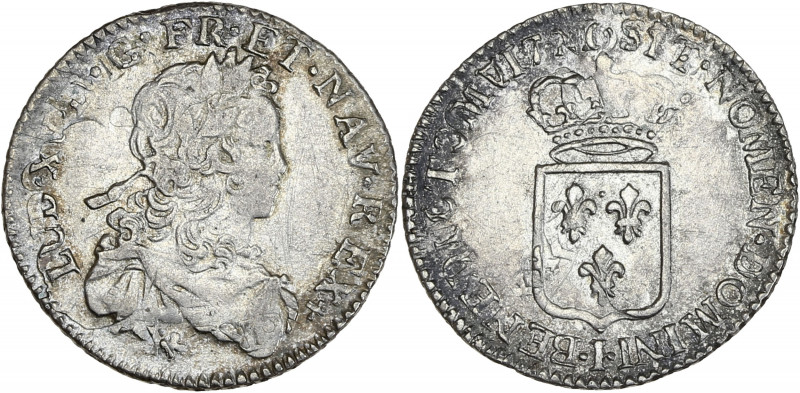 Louis XV - 1/6 écu de France 1720 I (Limoges) 
Flan réformé.

Argent - 3,98 grs ...
