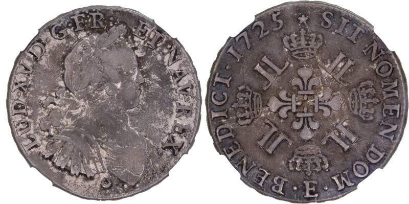 Louis XV - Ecu aux 8 L 1725 E (Tours) 
Pédigrée : Exemplaire de la Collection Ge...