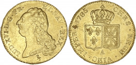 Louis XVI - Double Louis d'or à la tête nue 1786 A (Paris) 

Or - 15,41 grs - 29 mm
G.363
SUP

Superbe exemplaire, infime défaut de flan.