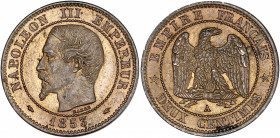 Napoléon III tête nue - 2 centimes 1853 A (Paris) 

Bronze - 1,99 grs - 20 mm
F.107-1 / G.103
SPL

Magnifique exemplaire avec tout son rouge d'origine...