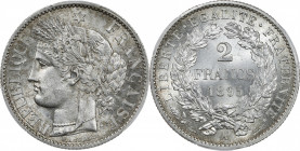 Cérès - 2 francs 1895 A (Paris) 

Argent - 10,00 grs - 27 mm
F.265-17 / G.530a 
SPL+ / PCGS MS64

Monnaie gradée par PCGS en MS64. Magnifique exemplai...
