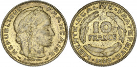Guzman - ESSAI 10 francs 1929 

Bronze-aluminium - 8,84 grs - 28 mm
GEM.164.3
TTB+

Assez rare. Petits points sombres d'oxydation.