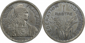Indochine - ESSAI 1 piastre 1946 
Frappe monnaie.

Cupro-nickel - 18,00 grs - 35 mm
Lec.315
SPL / PCGS SP63

Monnaie gradée par PCGS en SP63.