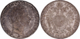 Autriche, François Joseph I - Thaler 1861 A (Vienne) 

Argent - 18,50 grs - 32 mm
KM.19-2244
SPL / PCGS MS63

Monnaie gradée par PCGS en MS63. Superbe...
