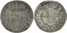 Espagne, Philippe V - 2 reales 1721 (Séville) 

Argent - 5,70 grs - 28 mm
Calico.979
SUP+ / PCGS MS62

Monnaie gradée par PCGS en MS62. Superbe exempl...