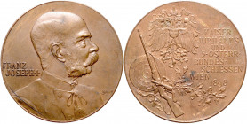 SHOOTING MEDALS AUSTRIA-HUNGARY&nbsp;
AE medaile V. Jubilejní Rakouská spolková střelba Vídeň, 1898, 24,29g, pouze 7 ks na trhu. 37 mm, bronz, A. Sch...