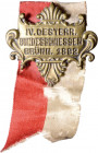 BRNO (BRÜNN)&nbsp;
AE odznak IV. Rakouská spolková střelba Brno, bíločervená stuha, 1892, 4,24g, 35 x 42 mm&nbsp;

VF | VF , poškozená stuha...