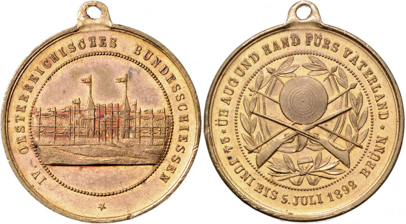 BRNO (BRÜNN)&nbsp;
AE medaile IV. Rakouská spolková střelba Brno (Brünn), 1892,...