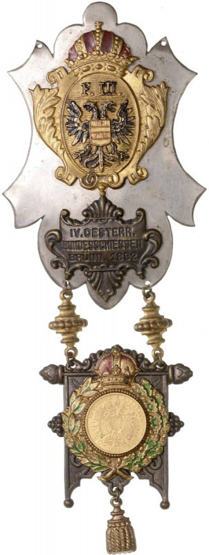BRNO (BRÜNN)&nbsp;
Dekorace z královského řetězu střelců z bílého kovu ke IV. R...