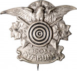 NOVÝ JIČÍN (NEUTITSCHEIN), NYMBURK&nbsp;
Ag odznak střelba Nymburk, 1905, 4,45g, 42 x 36 mm&nbsp;

EF | EF
