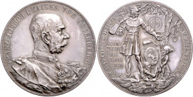 OSTRAVA (MÄHRISCH OSTRAU)&nbsp;
Ag medaile VI. Moravská zemská střelba Ostrava (Mährisch Ostrau), 1896, 23,47g, 36 mm, Ag 900/1000, F. X. Pawlik, J. ...