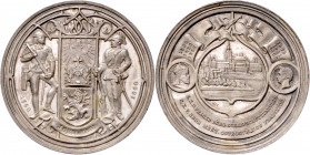 PRAHA (PRAGUE)&nbsp;
Ag medaile 500. výročí C. k. Privilegovaného sboru měšťanských ostrostřelců pražských (varianta), 1860, 44,37g, jediný kus na tr...