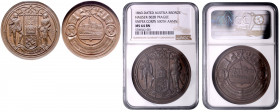 PRAHA (PRAGUE)&nbsp;
AE medaile 500. výročí C. k. Privilegovaného sboru měšťanských ostrostřelců (Praha), 1860, 46 mm, měď, W. Seidan, Haus 5028&nbsp...