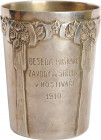 PRAHA (PRAGUE)&nbsp;
Stříbrný střelecký pohár Beseda puškařů, závody ve střelbě, Hostivař (Praha), 1910, 129g, 90 mm, Ag 800/1000&nbsp;

EF...