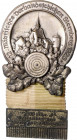 RUMBURK (RUMBURG), ŠTERNBERK (STERNBERG)&nbsp;
AE odznak XII. Moravská spolková střelba Šternberk, 1926, 14,43g, 38 x 46 mm, F. Kroul, postříbřený br...