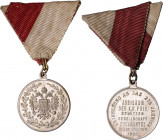 ŽATEC (SAAZ), ZLATÉ HORY (ZUCKMANTEL)&nbsp;
AE medaile Jubilejní rakouská střelba k 250. výročí založení C. k. privilegované střelecké společnosti Zl...