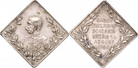 SHOOTING MEDAL KLIPPES AND HUNTING MEDALS&nbsp;
AE klipa Jubilejní střelba Krems, 1908, 15,3g, 31 x 31 mm, postříbřená, Haus 5320&nbsp;

VF | VF...