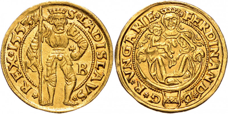 FERDINAND I (1526 - 1564)&nbsp;
1 Ducat, 1553, 3,53g, KB. MzA s36&nbsp;

abou...