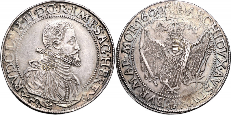 RUDOLF II (1576 - 1612)&nbsp;
1 Thaler, 1600, 28,98g, Jáchymov. Hal 394&nbsp;
...