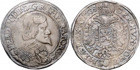 FERDINAND III (1637 - 1657)&nbsp;
1 Thaler, 1638, 28,82g, Kutna Hora. Hal 1187&nbsp;

VF | VF