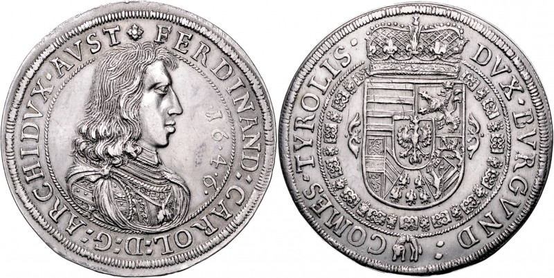 FERDINAND III (1637 - 1657)&nbsp;
1 Thaler Archduke Ferdinand Charles (1632 - 1...