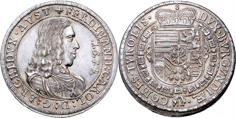 FERDINAND III (1637 - 1657)&nbsp;
1 Thaler Archduke Ferdinand Charles (1632 - 1...