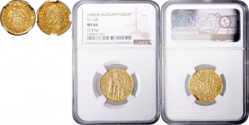 LEOPOLD I (1657 - 1705)&nbsp;
1 Ducat, 1680, KB. Fr 128&nbsp;

UNC | UNC , NG...