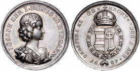 JOSEPH I (1705 - 1711)&nbsp;
Silver jeton Coronation of Joseph I as Hungarian monarch, 1687, 11,62g, Wien. 30 mm, Ag 900/1000, Nov. A21b&nbsp;

UNC...