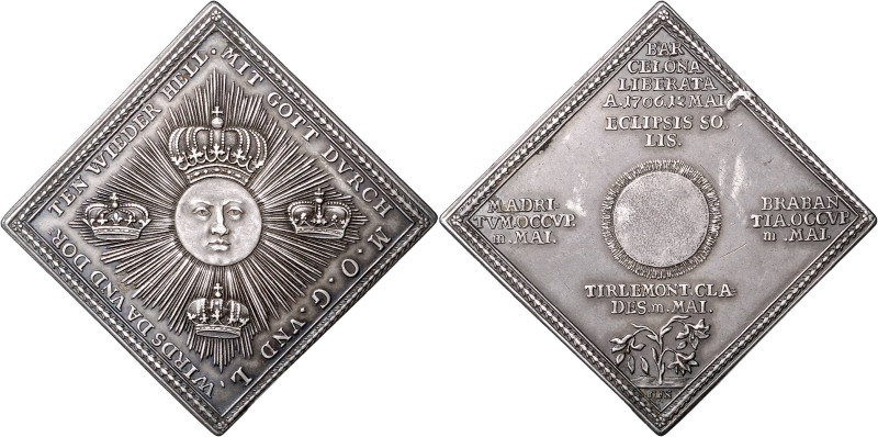 JOSEPH I (1705 - 1711)&nbsp;
Silver medal - Klippe (1/2 Thaler) To commemorate ...