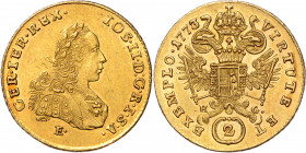 JOSEPH II (1765 - 1790)&nbsp;
2 Ducats, 1773, 6,98g, E. Her 9&nbsp;

EF | EF