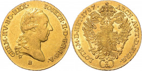 JOSEPH II (1765 - 1790)&nbsp;
2 Ducats, 1787, 6,97g, B. Her 8&nbsp;

EF | EF , RR!