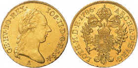 JOSEPH II (1765 - 1790)&nbsp;
1 Ducat, 1786, 3,49g, A. Her 28&nbsp;

EF | EF