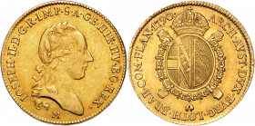 JOSEPH II (1765 - 1790)&nbsp;
Sovrano, 1790, 11,1g, M. Her 115&nbsp;

about EF | EF , rysky | hairlines