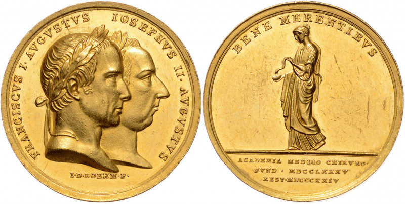 FRANCIS II / I (1792 - 1806 - 1835)&nbsp;
Gold medal (8 Ducats) Award of the Co...