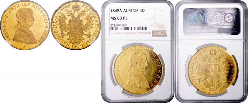 FERDINAND V / I (1835 - 1848)&nbsp;
4 Ducats, 1848, A. Früh 704&nbsp;

UNC | ...