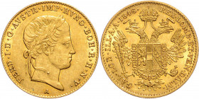 FERDINAND V / I (1835 - 1848)&nbsp;
1 Ducat, 1848, 3,49g, A. Früh 753&nbsp;

about UNC | about UNC