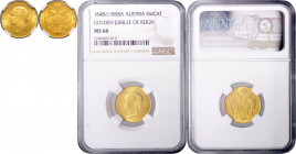 FRANZ JOSEPH I (1848 - 1916)&nbsp;
1 Ducat, 1848/1898, Früh 1896&nbsp;

UNC | UNC , NGC MS 66 | Mimořádný exemplář! | Extraordinary specimen!