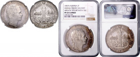 FRANZ JOSEPH I (1848 - 1916)&nbsp;
2 Thaler Commemorating the Completion of the Construction of the South Austrian Railway between Vienna and Trieste...