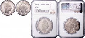 FRANZ JOSEPH I (1848 - 1916)&nbsp;
1 Thaler, 1864, A. Früh 1418&nbsp;

UNC | UNC , NGC MS 63 | Mimořádný exemplář! | Extraordinary specimen!