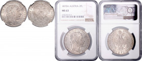 FRANZ JOSEPH I (1848 - 1916)&nbsp;
2 Gulden, 1870, A. Früh 1368&nbsp;

UNC | UNC , NGC MS 63